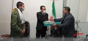 تجلیل از فرمانده پایگاه اداره برق چادگان