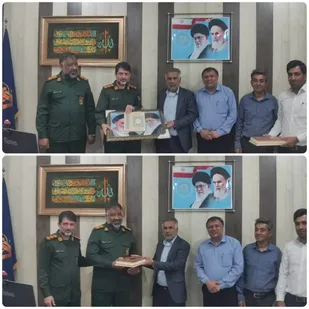 تقدیر بخشدار مرکزی رودان از فرمانده و جانشین سپاه به مناسبت هفته دفاع مقدس