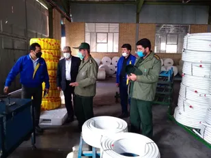 بازید فرمانده حوزه اداری سپاه ناحیه شاهین شهر و میمه از شرکت های تولیدی