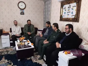 عیادت از روحانی بهارستانی که مورد حمله اغتشاشگران قرار گرفت
