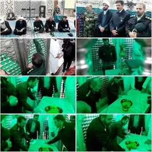 &nbsp;غبارروبی ضریح مطهر جعفربن موسی الکاظم (ع) پیشوا