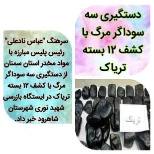 دستگیری سه سوداگر مرگ با کشف ۱۲ بسته تریاک در شاهرود
