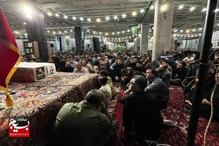 مراسم وداع با پیکر مطهر شهید امیر محمد زمانی در مریانج