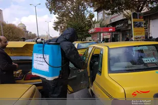 ضد عفونی معابر و وسایل حمل و نقل عمومی توسط بسجیان همدان