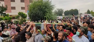 مراسم تدفین شهید گمنام دفاع مقدس