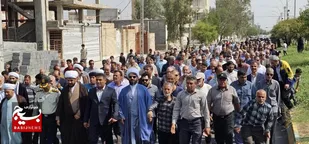 فریاد همبستگی با غزه در جیرفت؛ راهپیمایی بشارت نصر برگزار شد