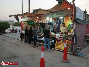 حضور جهادی بسیجیان درموکب های خدمت رسانی به زوار در آغاجاری
