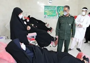 اهدای خون بانوان بسیجی چابهار