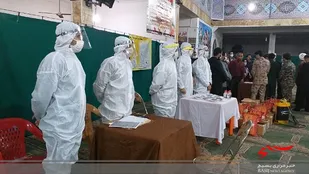 بازدید فرمانده سپاه کربلا از قرارگاه محله محور مبارزه با کرونا در قائمشهر + تصاویر