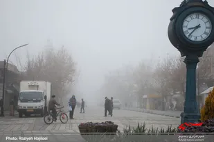 همدان در مه غلیظ