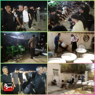 خدمات رسانی موکب قمربنی هاشم (ع) روستای زلقی بندر هندیجان