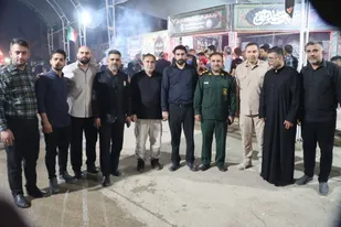 حضور میدانی مسئول سازمان بسیج ادارات و کارمندان خوزستان در مرز چذابه؛ تجلی خدمت بی&zwnj;منت به زائران اربعین حسینی (ع)