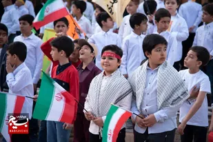 همخوانی سرودبیعت در مسجد جامع دامغان