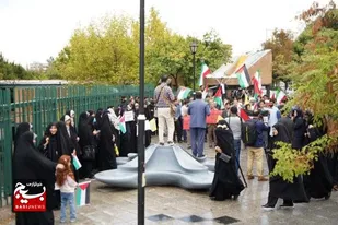 تجمع دانشجویان همدانی در محکومیت جنایات اسرائیل
