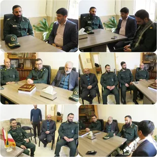 دیدار فرمانده سپاه پیشوا با رئیس اداره بنیاد شهید و ایثارگران