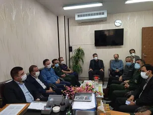 دیدار مسوول بسیج کارمندان سپاه بیت المقدس با مسوولین بیمارستان تامین اجتماعی