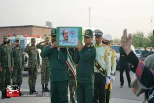 آیین استقبال از سپهبد شهید علی شادمانی در فرودگاه همدان