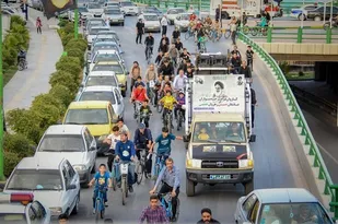 همایش دوچرخه سواری توسط گردان ۱۰۳ امام حسین(علیه السلام)برگزار شد