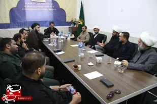 برگزاری جلسه توجیهی مراسم چهلم شهدای اقتدار ایران اسلامی در ناحیه مقاومت بسیج امام حسین (ع)