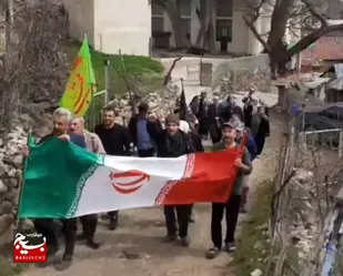حضور پرشور مردم روستای انگوران در راهپیمایی روز قدس