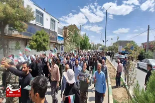 برگزاری راهپیمایی جمعه نصر در شهرستان فامنین