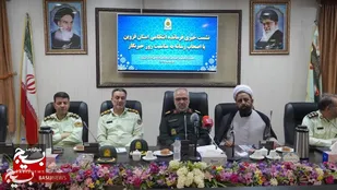 نشست خبری فرمانده انتظامی استان قزوین با اصحاب رسانه
