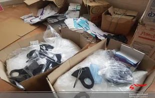 کشف انبار تولید ماسک تقلبی در شاهین شهر