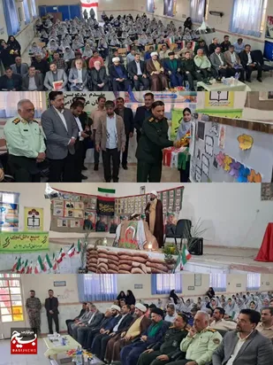 نواختن زنگ ایثارومقاومت وجشن بازگشایی مدارس درشهرستان لالی