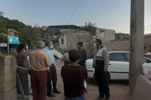 بازدید مسئول بسیج مهندسین عمران گلستان از روستای زلزله زده "قورچای" شهرستان رامیان
