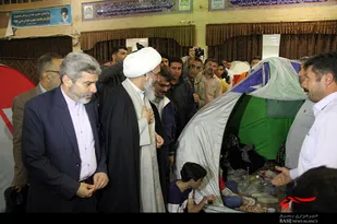 بازدید نماینده ولی فقیه در استان و امام جمعه بوشهر از کمپ های اسکان مهمانان نوروزی و مصلی بوشهر + تصاویر