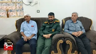 عیادت و تجلیل کانون پیشکسوتان بسیج از جانباز محمد محمد موسایی در روز مباهله