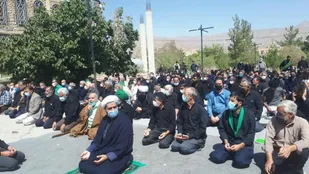 پیاده روی جاماندگان اربعین در دهستان نصرآباد تفت