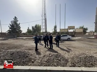 بازدید فرماندار قم از پروژه ورودی روستای قمرود