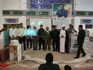 آیین تکریم و معارفه فرمانده حوزه مقاومت بسیج امام حسین علیه السلام رودان