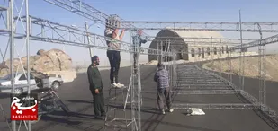 آماده سازی اجلاسیه شهدا شهرستان میامی به روایت تصویر