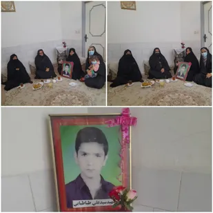 بازدید و تجلیل بسیجیان حوزه مهدیه ناحیه مرکزی یزد از خانواده شهدا