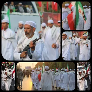 وقتی وحدت در ساحل خلیج&zwnj;فارس قد می&zwnj;کشد / رژه برادران اهل سنت در جان&zwnj;فدایان