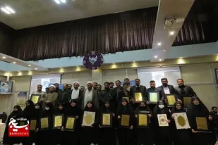 تجلیل از ۳۳ بسیجی سپاه محمد رسول الله (ص) شیراز در جشنواره مالک اشتر