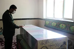 سپاه ناحیه ساوجبلاغ میزبان یک شهید گمنام شد