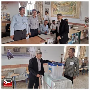 پدر شهیدان سردار حاج حسین و جواد زنگنه در خواف رای خود را به صندوق انداخت+فیلم گفتگوی ائمه جمعه اهل سنت و تشیع