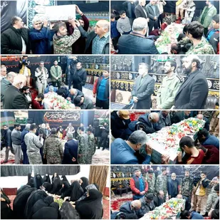 استقبال از پیکر مطهر شهید گمنام در حسینیه علی اکبر (ع) محله قراکرد پیشوا