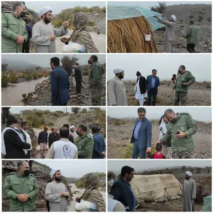 همت سبز پوشان و گروههای جهادی جهت کمک رسانی به سیل زدگان بخش جبالبارز جنوبی