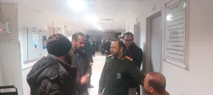 فرمانده ناحیه میامی از اردوی جهادی سلامت روستای طلوبین بازدید کرد