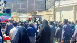 آیین تشییع پیکر مطهر شهید علی&zwnj;اصغر گلدوی برگزار شد