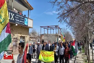 راهپیمایی روز قدس در شهر فیروزان نهاوند برگزار شد