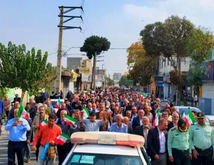 راهپیمایی حمایت از مردم فلسطین در اسلامشهر برگزار شد