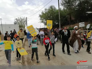 حضور مردم روستای دشت شاد میامی در روز جهانی قدس