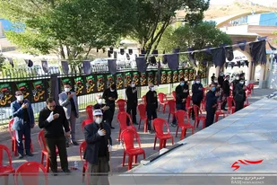 سوگواری حسینی درگلزار شهدای سامان
