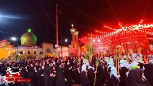 آئین  نمادین به خاک&zwnj;سپاری شهدای کربلا در آستانه اشرفیه