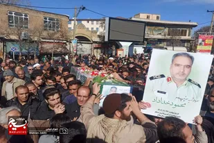 تشییع پیکر مطهر سردار شهید سرتیپ دوم &laquo;محمود خداداد&raquo; در ملایر
